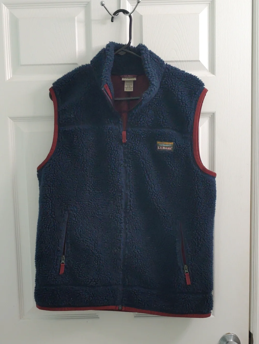 L.L. Bean Mountain Pile Sherpa Fleece Vest Navy Blue Men's Size L